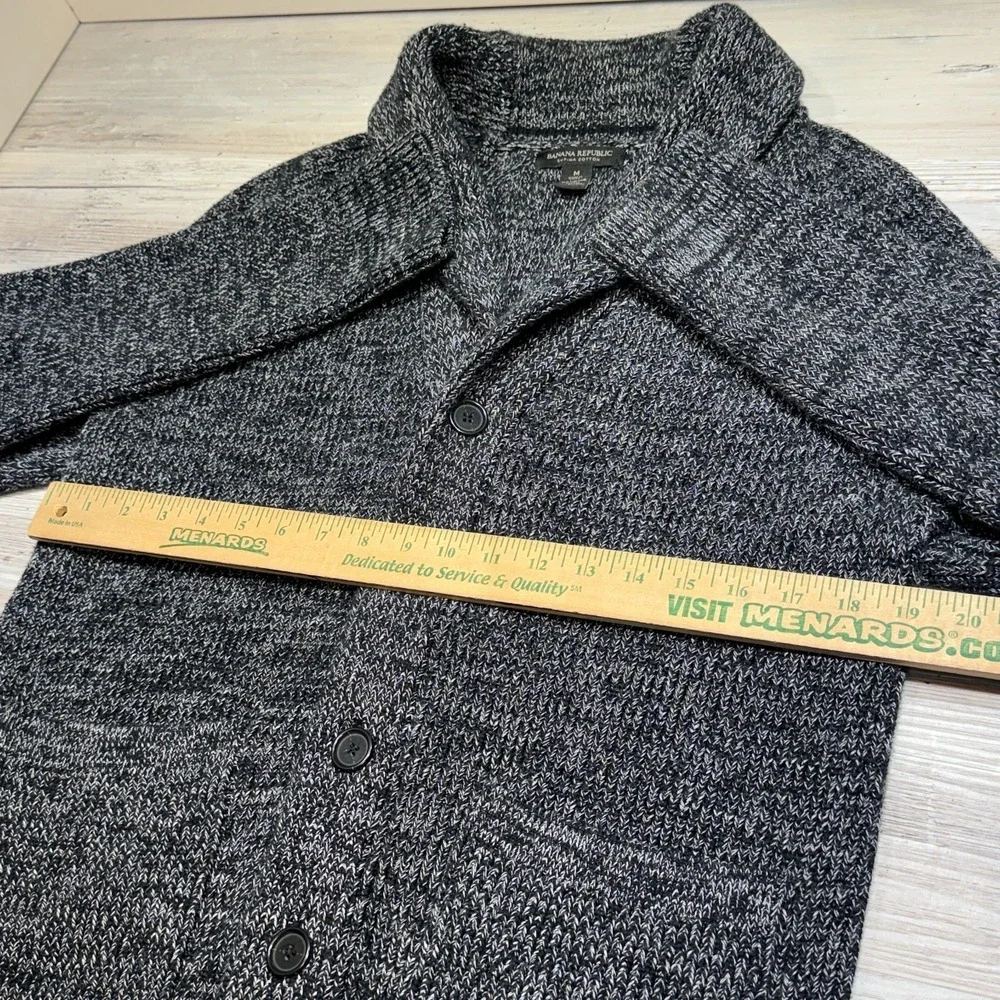 Banana Republic Shawl Collared Grandpa Cardigan Sweater‎ Size M Supima Cotton